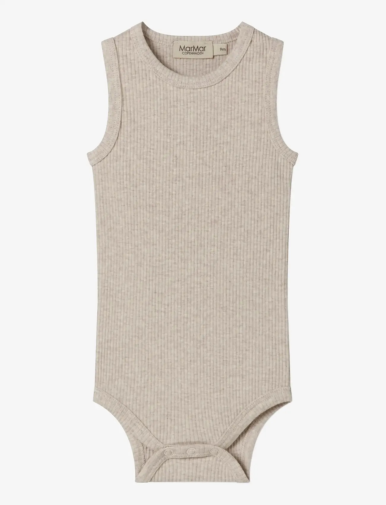 MarMar Copenhagen - Body Sleeveless - kortærmede - light beige mel. - 0