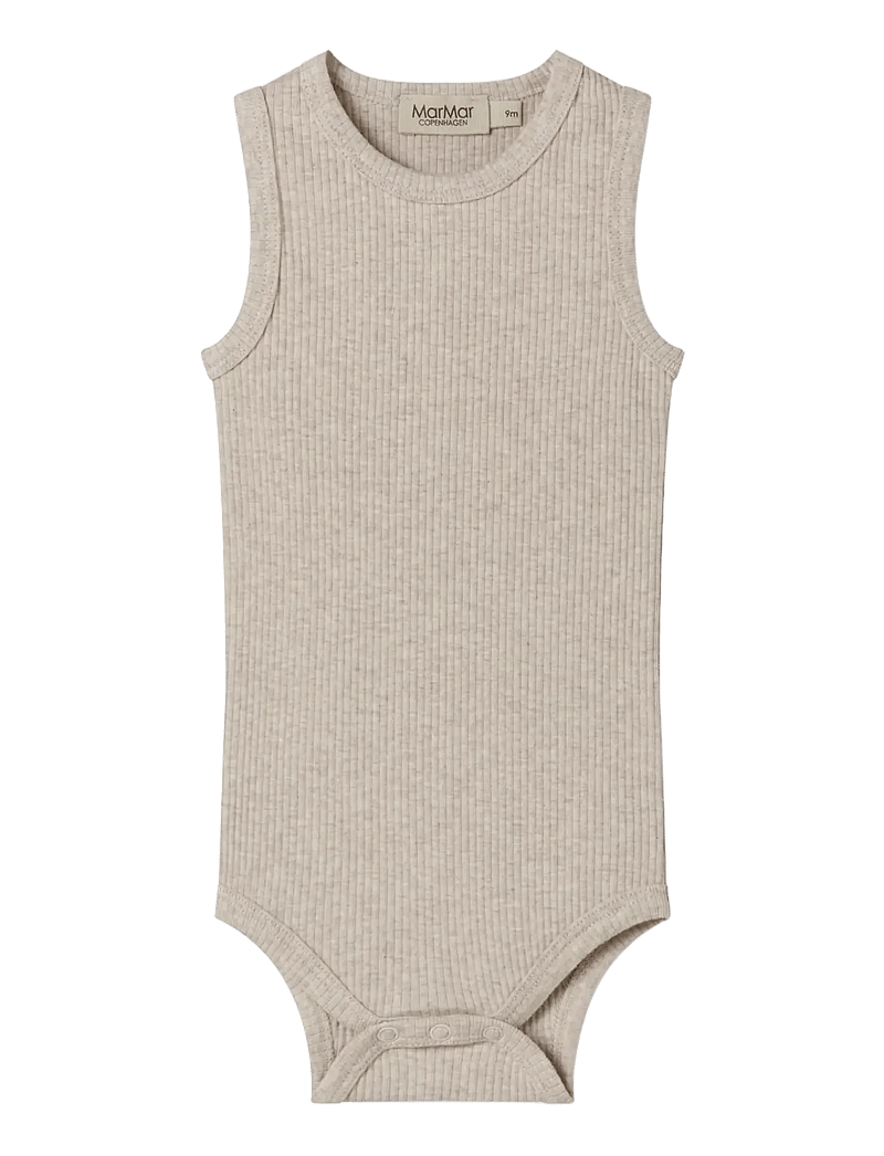 MarMar Copenhagen - Body Sleeveless - kortærmede - light beige mel. - 0