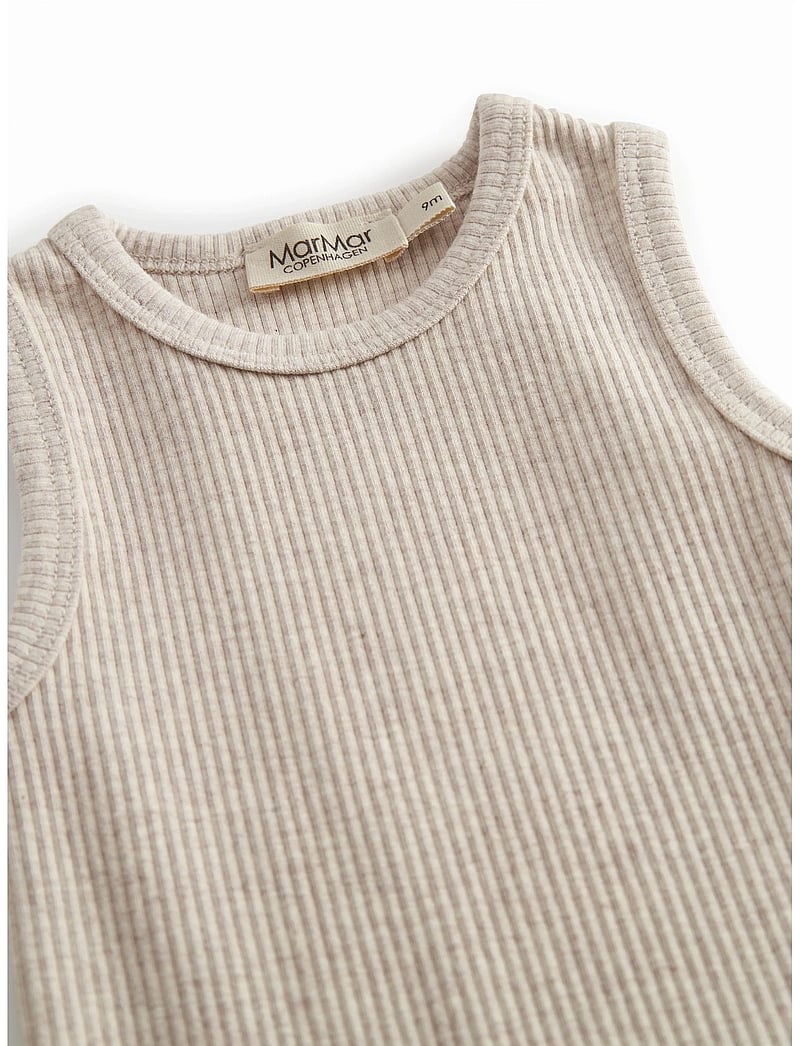 MarMar Copenhagen - Body Sleeveless - kortærmede - light beige mel. - 2