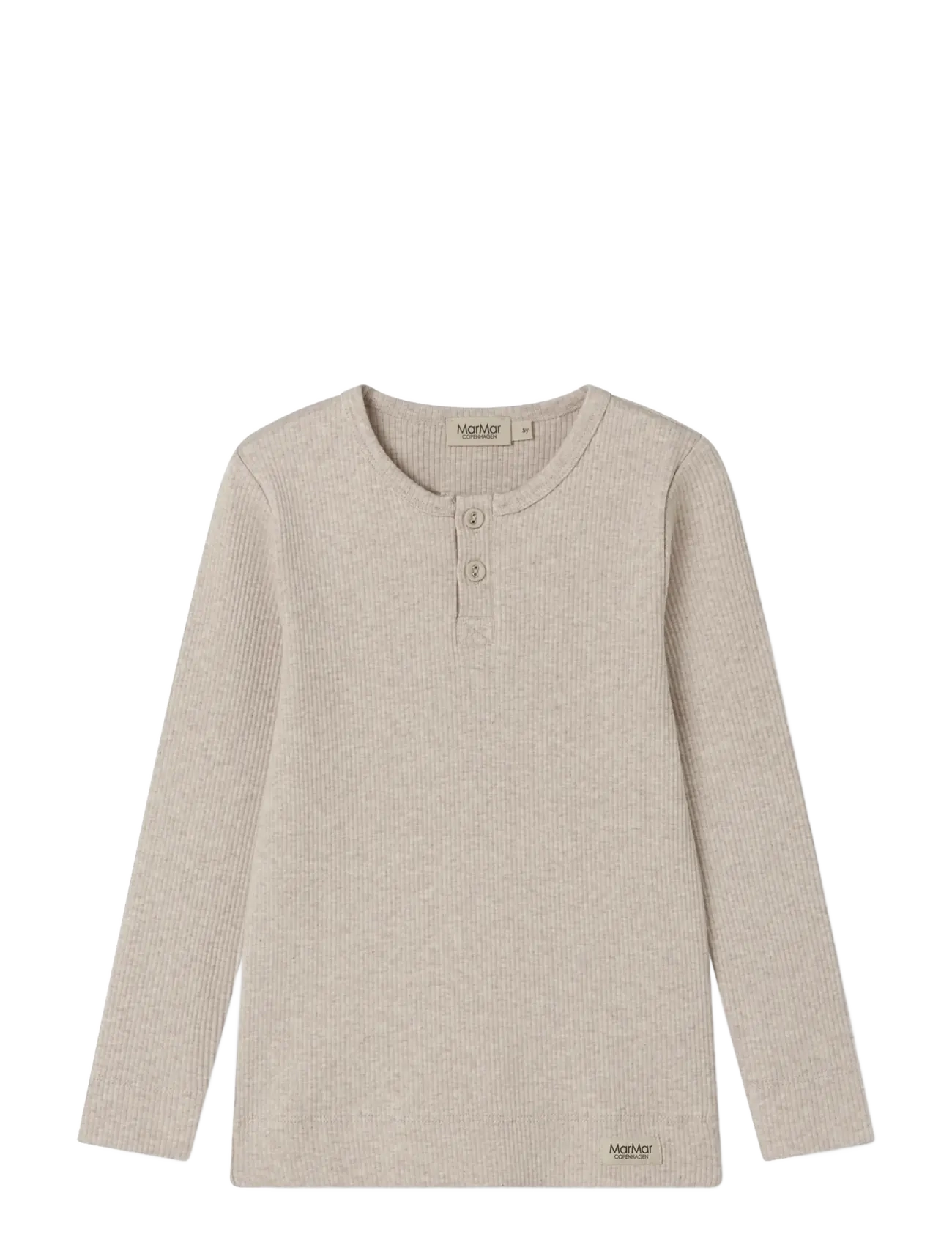 MarMar Copenhagen Tee LS - Overdele - LIGHT BEIGE MEL. / beige