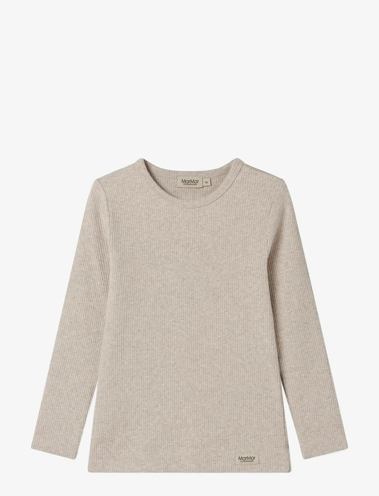MarMar Copenhagen - Plain Tee LS - langærmede - light beige mel. - 0