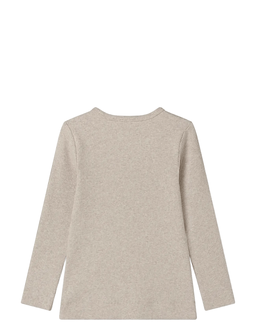 MarMar Copenhagen - Plain Tee LS - pikkade varrukatega - light beige mel. - 1