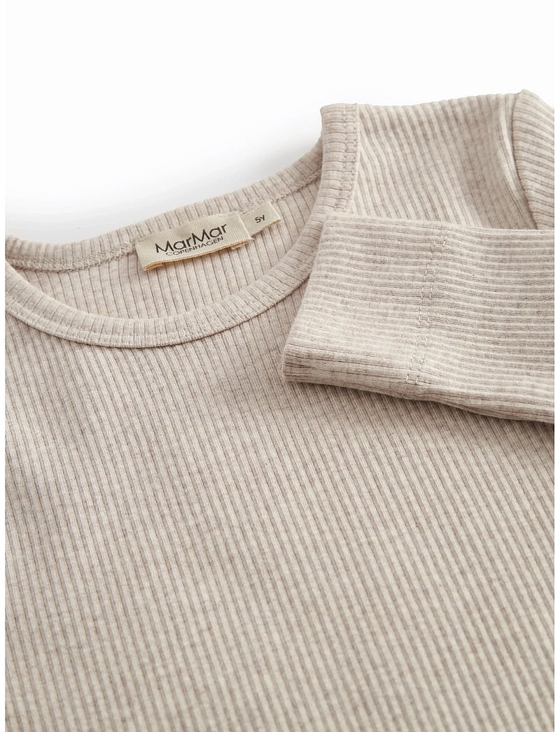 MarMar Copenhagen - Plain Tee LS - langærmede - light beige mel. - 2