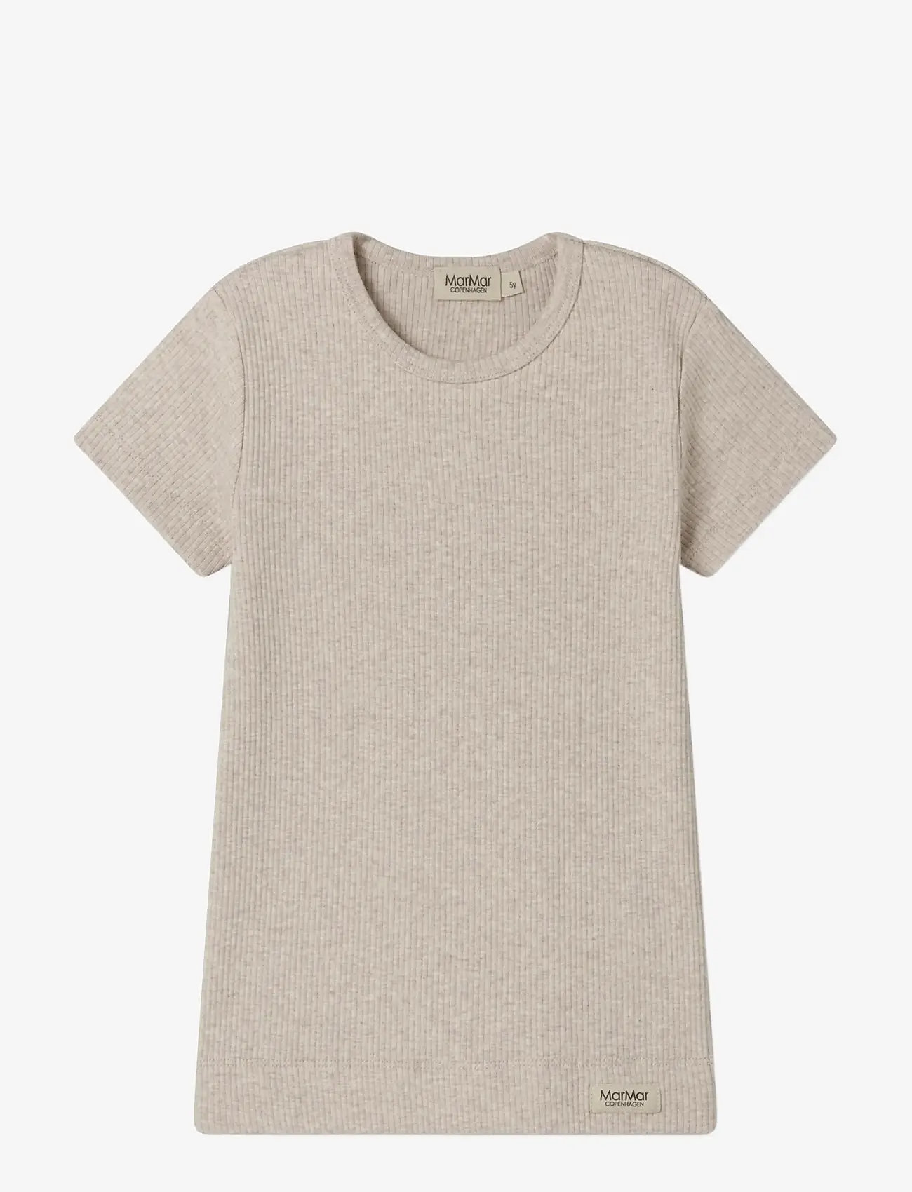 MarMar Copenhagen - Plain Tee SS - kortærmede - light beige mel. - 0