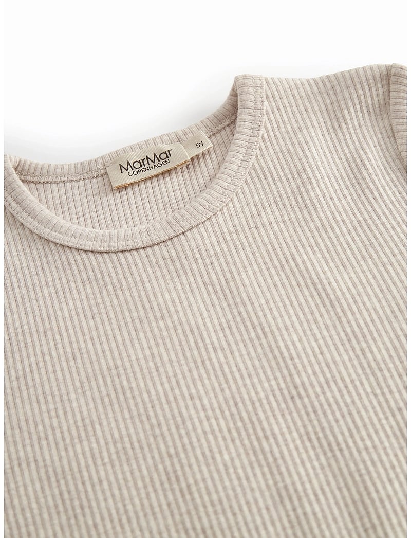MarMar Copenhagen - Plain Tee SS - kortærmede - light beige mel. - 2