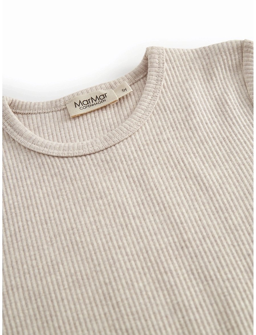 MarMar Copenhagen - Plain Tee SS - short-sleeved - light beige mel. - 2