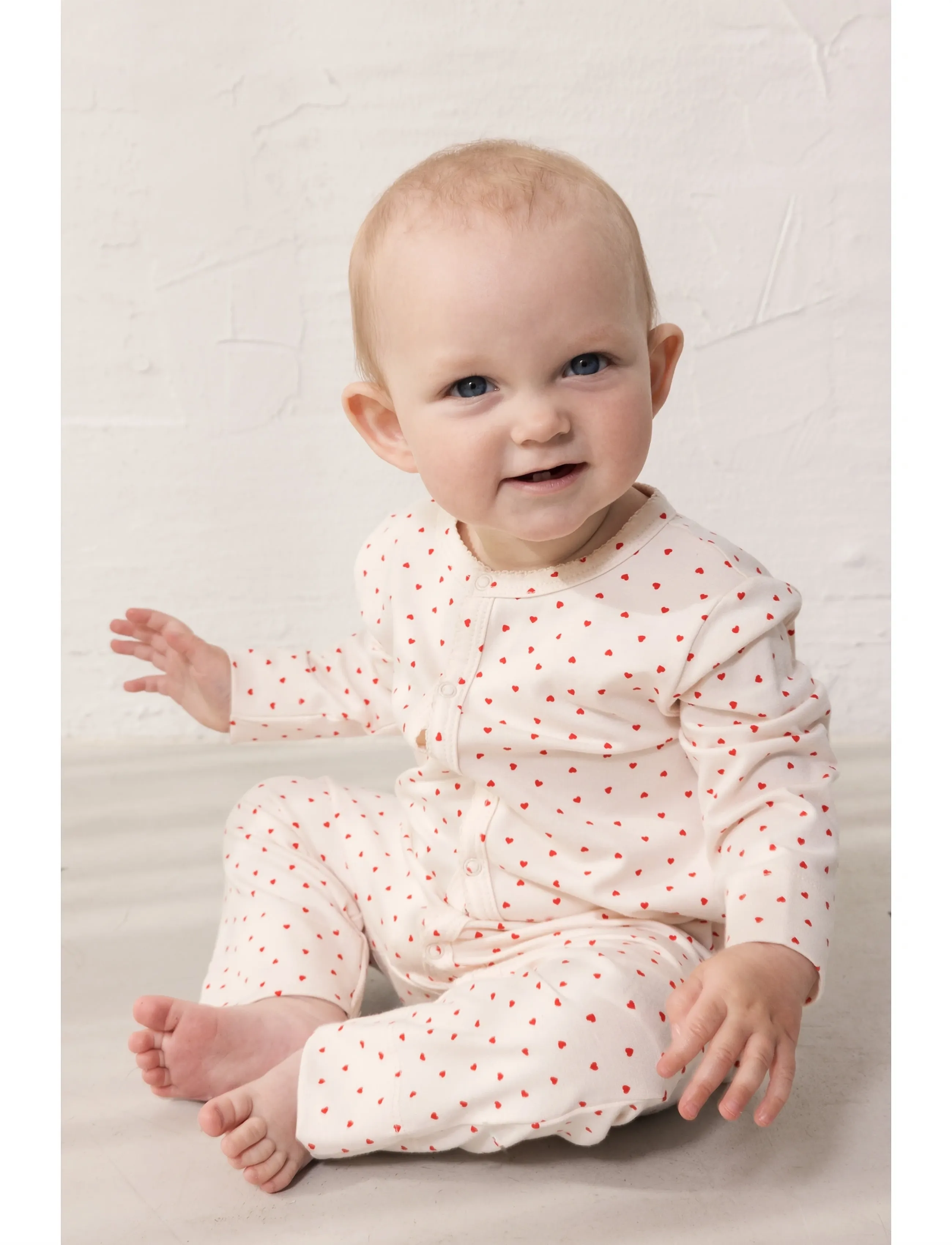 MarMar Copenhagen Ruka - Kombinezoni - HAPPY HEARTS / cream