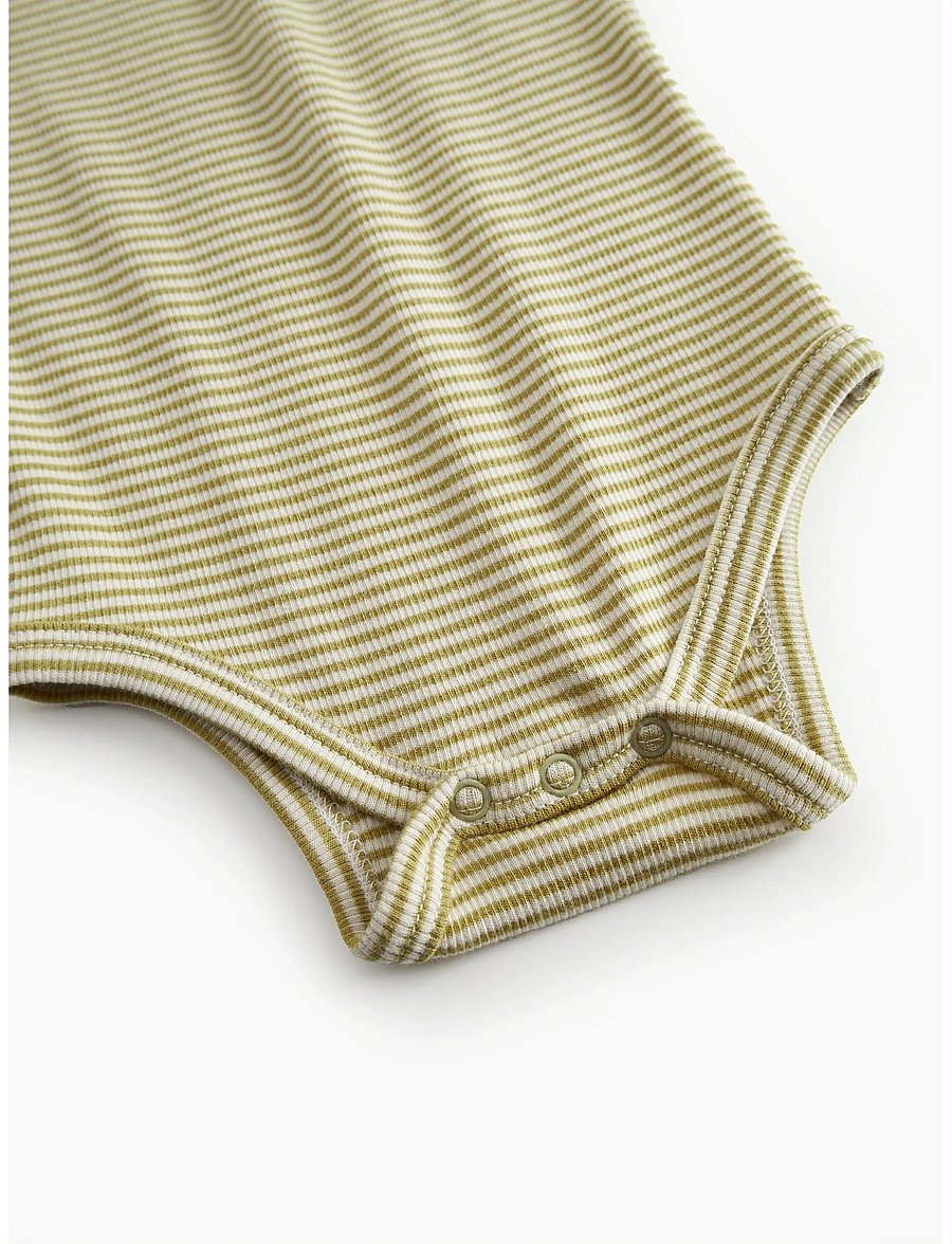 MarMar Copenhagen - Ben - ar garām piedurknēm - olive stripe - 5