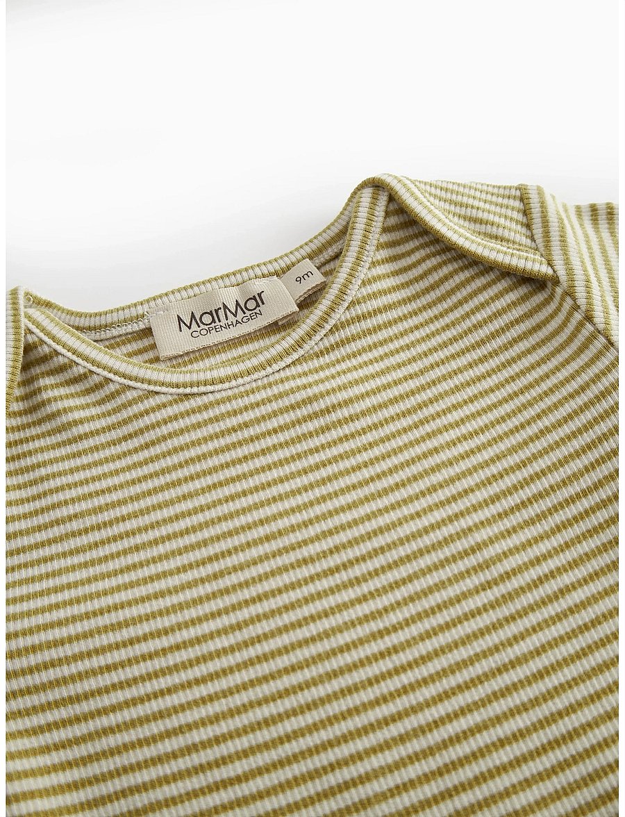 MarMar Copenhagen - Ben SS - kortärmade - olive stripe - 2
