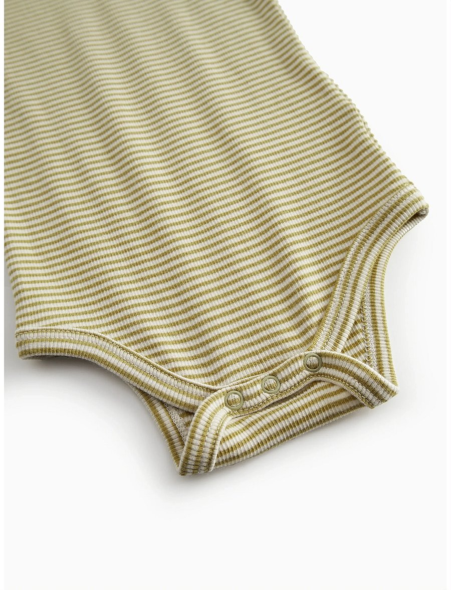 MarMar Copenhagen - Ben SS - kortärmade - olive stripe - 3