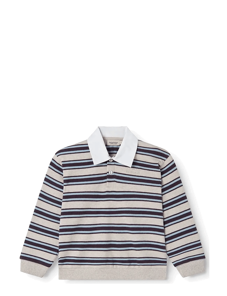 MarMar Copenhagen - Thanos Polo - lange mouwen poloshirt - college stripe - 0