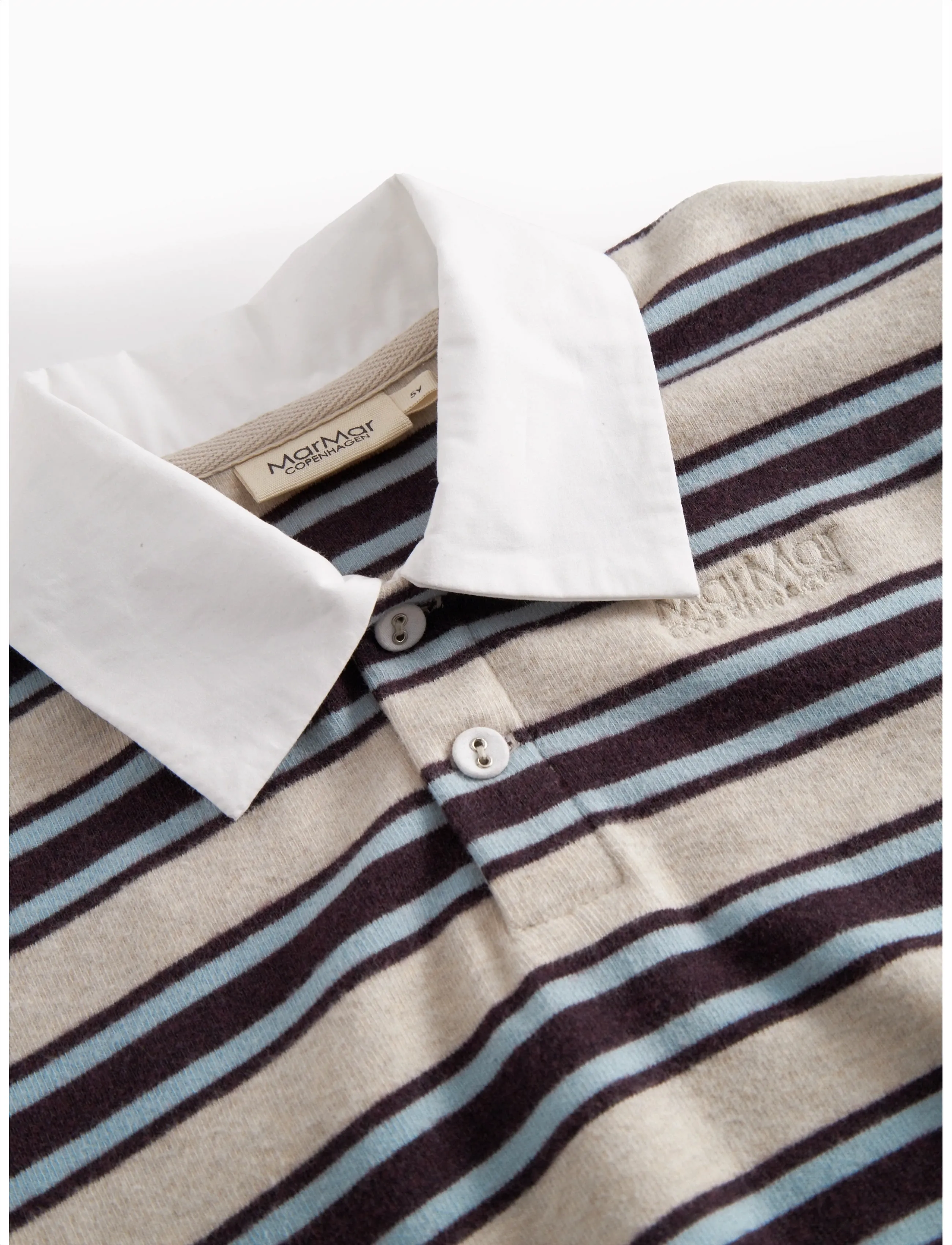 MarMar Copenhagen - Thanos Polo - lange mouwen poloshirt - college stripe - 2