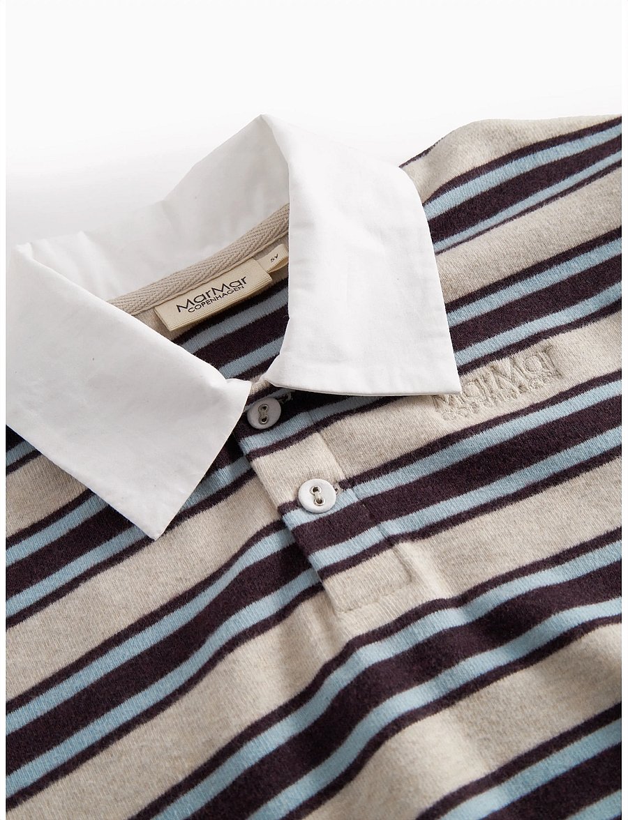 MarMar Copenhagen - Thanos Polo - lange mouwen poloshirt - college stripe - 2