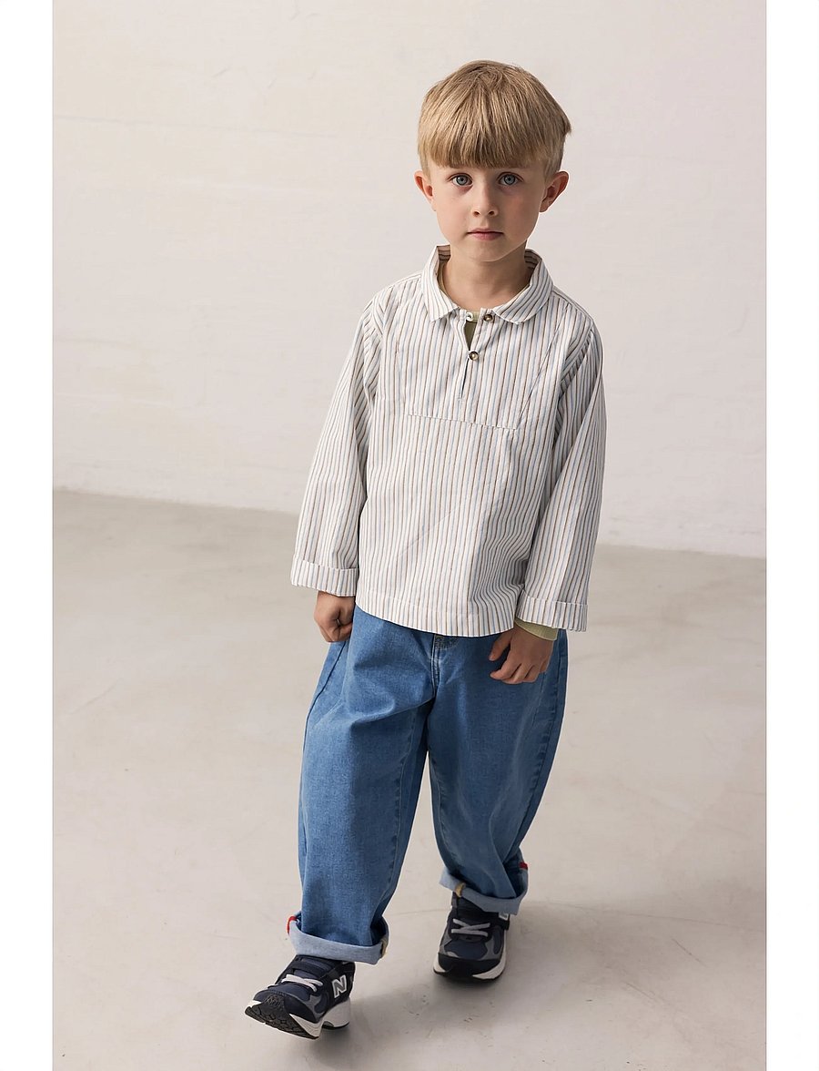 MarMar Copenhagen - Tovas - long-sleeved shirts - blue iris stripe - 0