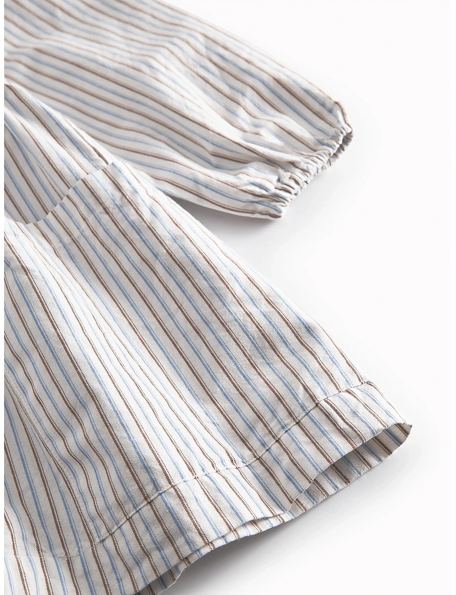 MarMar Copenhagen - Dagmary - pikkade varrukatega vabaaja kleidid - blue iris stripe - 4