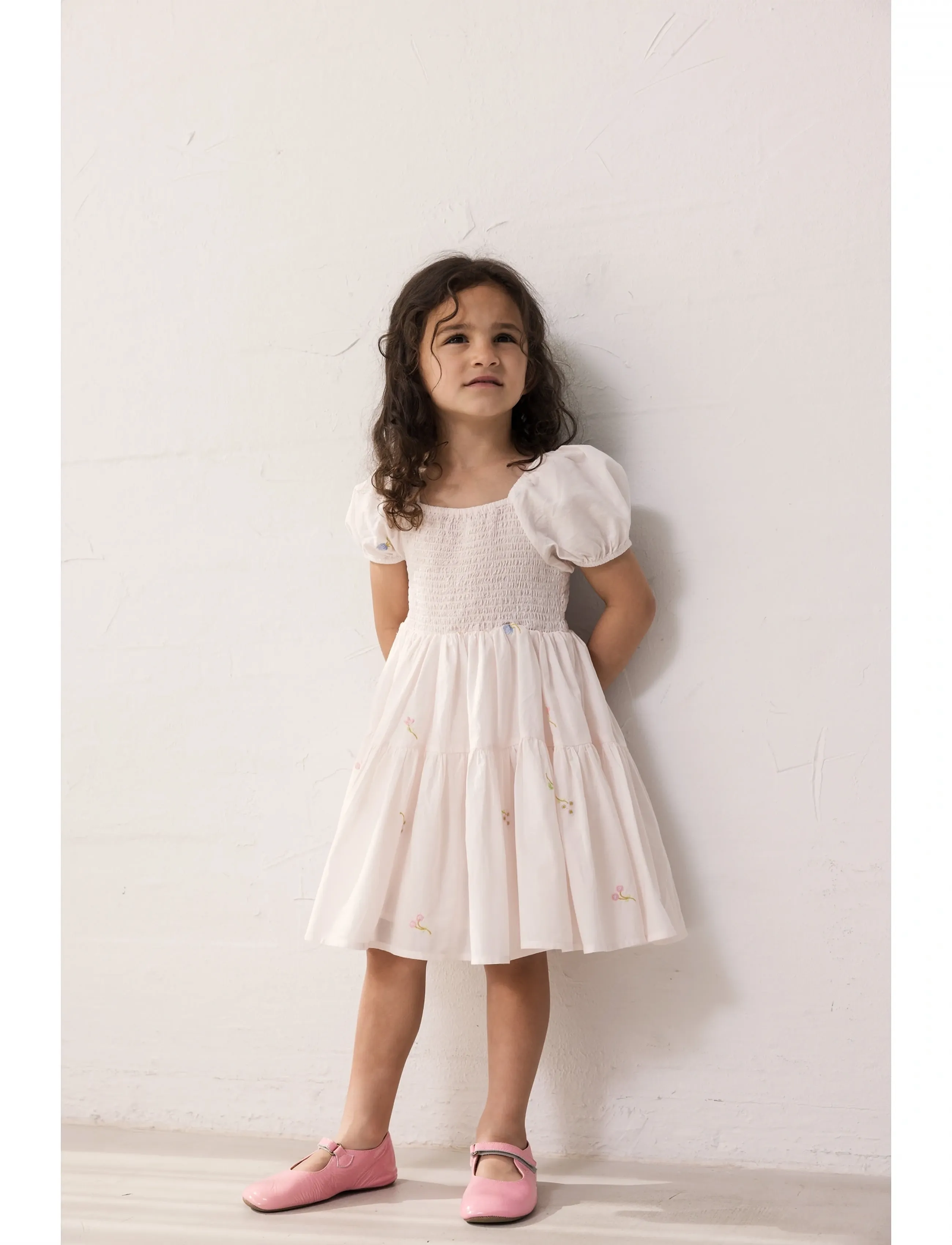 MarMar Copenhagen Dyman - Kurzärmelige Freizeitkleider - SUMMER EMBROIDERY / pink/rose