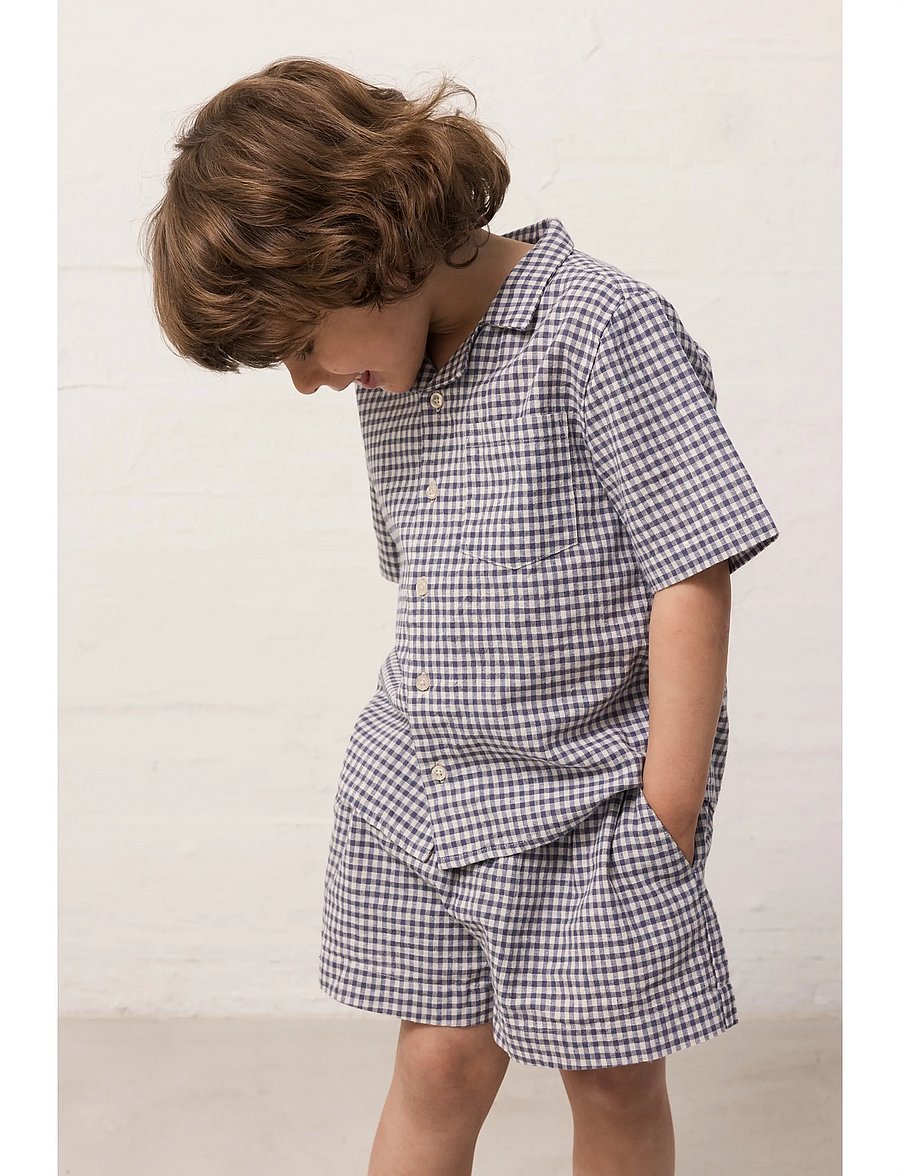 MarMar Copenhagen - Tage - short-sleeved shirts - marine check - 0