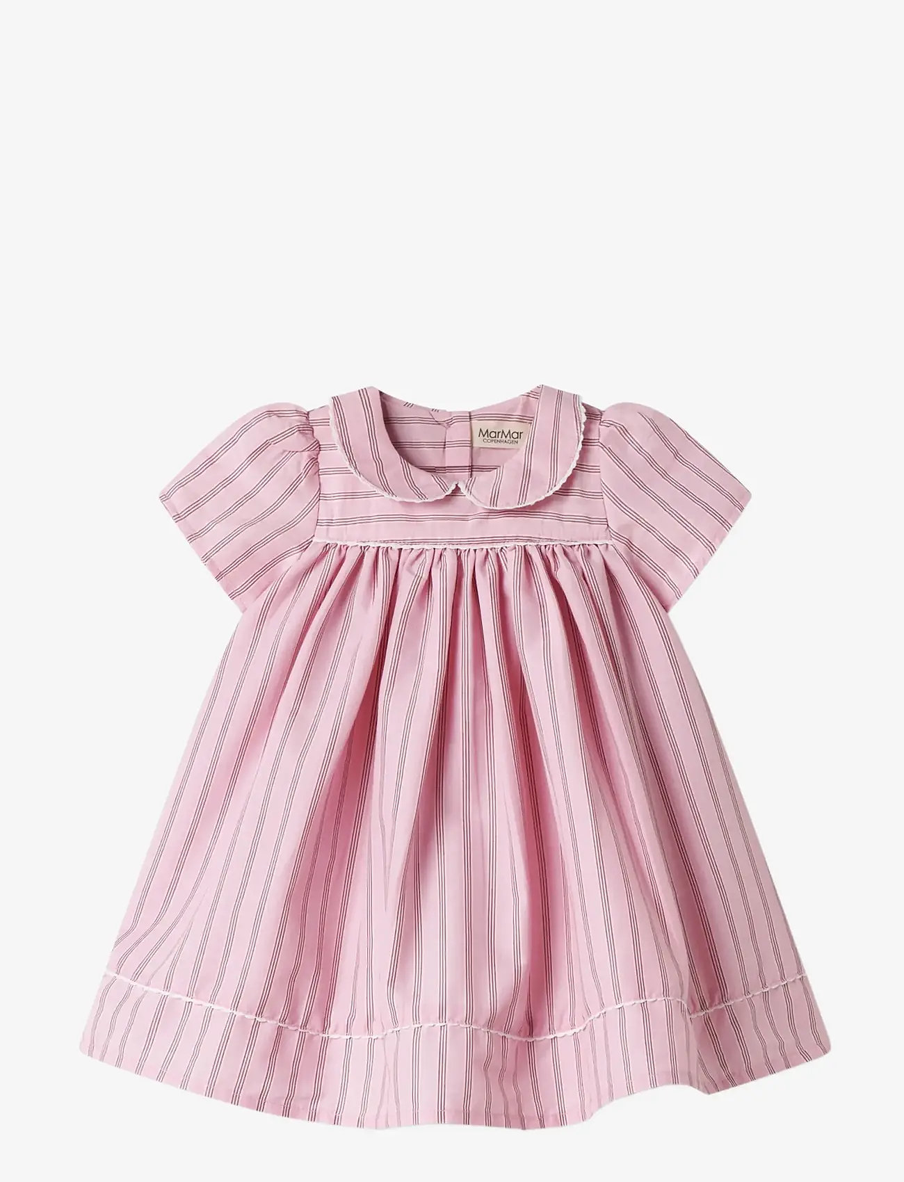 MarMar Copenhagen - Dulla - lühikeste varrukatega beebi kleidid - bonbon pink stripes - 1