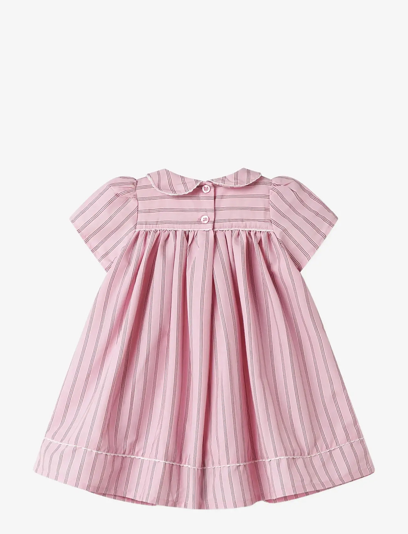 MarMar Copenhagen - Dulla - lühikeste varrukatega beebi kleidid - bonbon pink stripes - 2