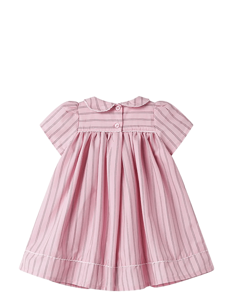 MarMar Copenhagen - Dulla - lühikeste varrukatega beebi kleidid - bonbon pink stripes - 2