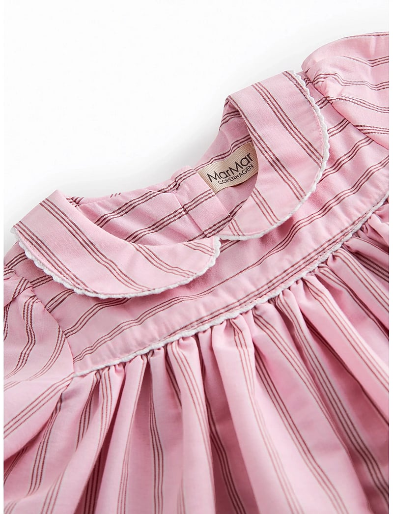 MarMar Copenhagen - Dulla - lühikeste varrukatega beebi kleidid - bonbon pink stripes - 3