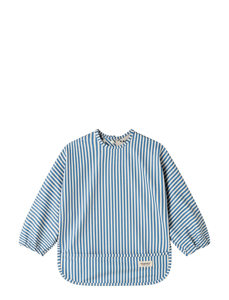 MarMar Copenhagen - Apron LS - Śliniak z długim rękawkiem - blue stripe - 0