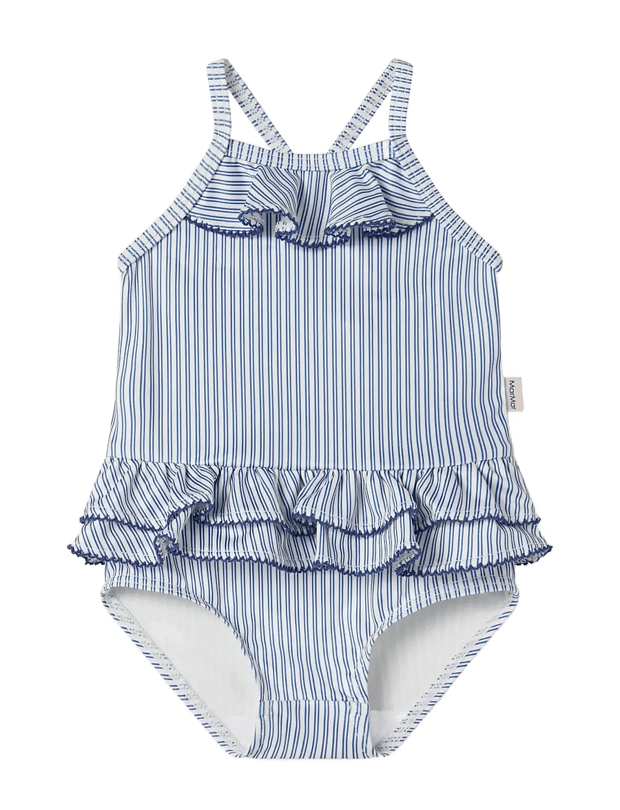 MarMar Copenhagen - Swinnie Bathing Suit - ujumistrikood - bolich blue stripe - 0