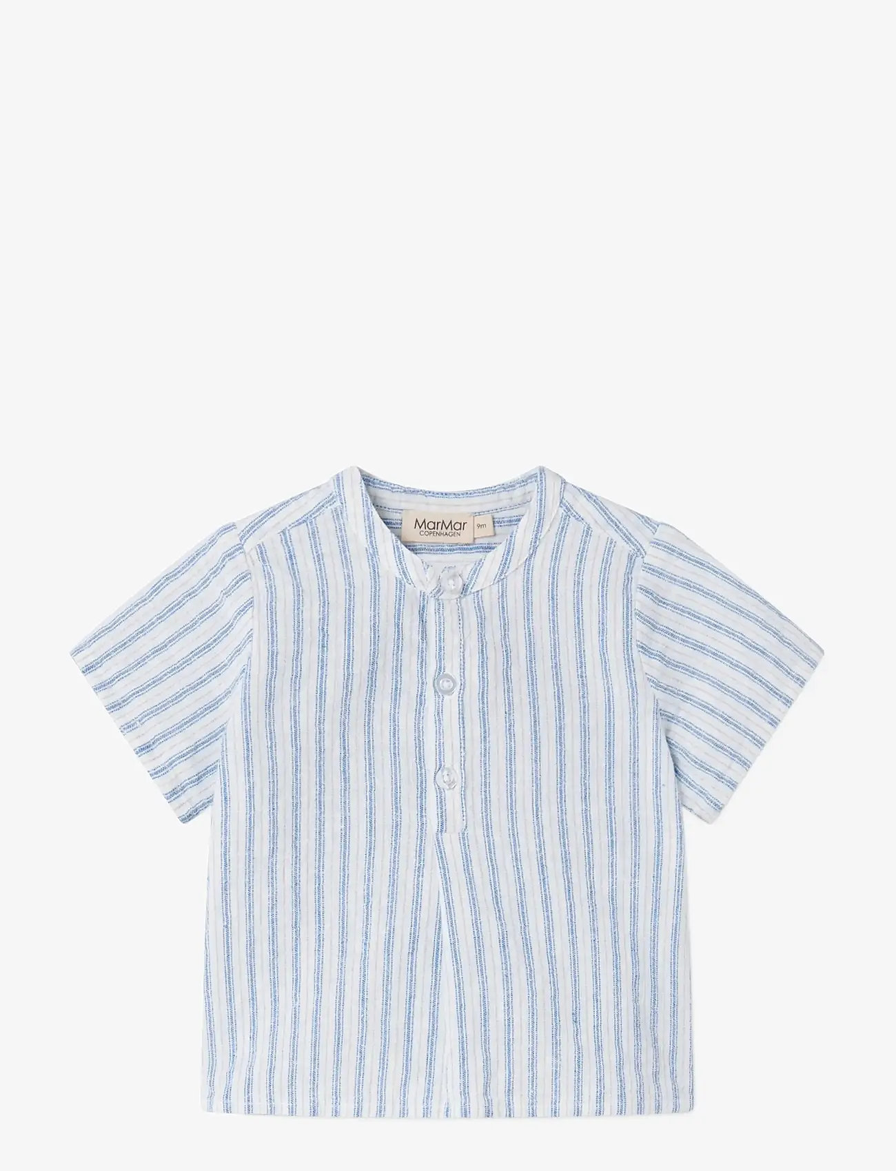 MarMar Copenhagen - Totoro SS - kortärmade skjortor - surf blue stripe - 1