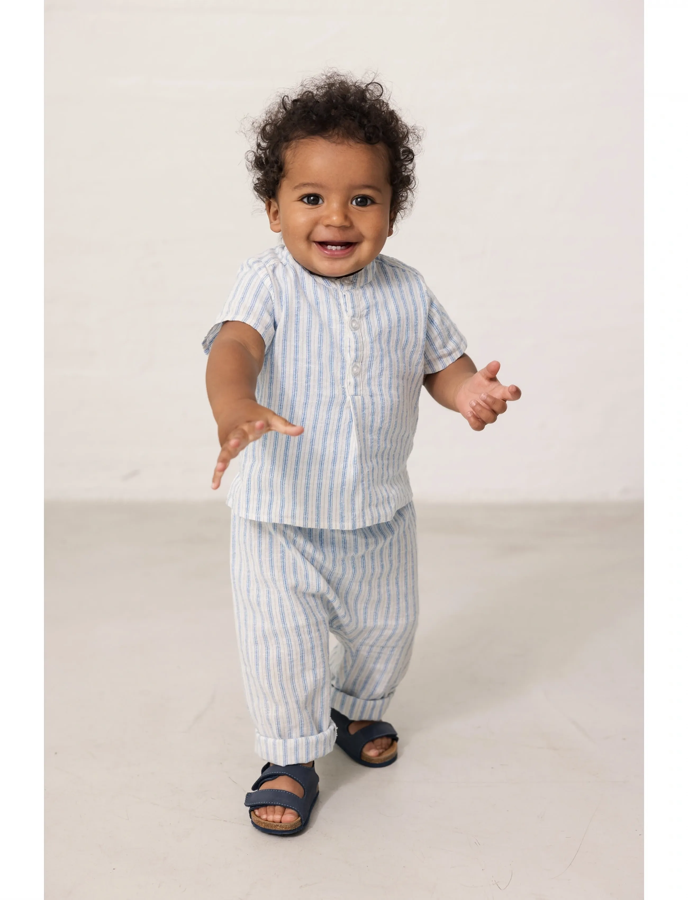 MarMar Copenhagen Totoro SS - Short-sleeved shirts - SURF BLUE STRIPE / blue