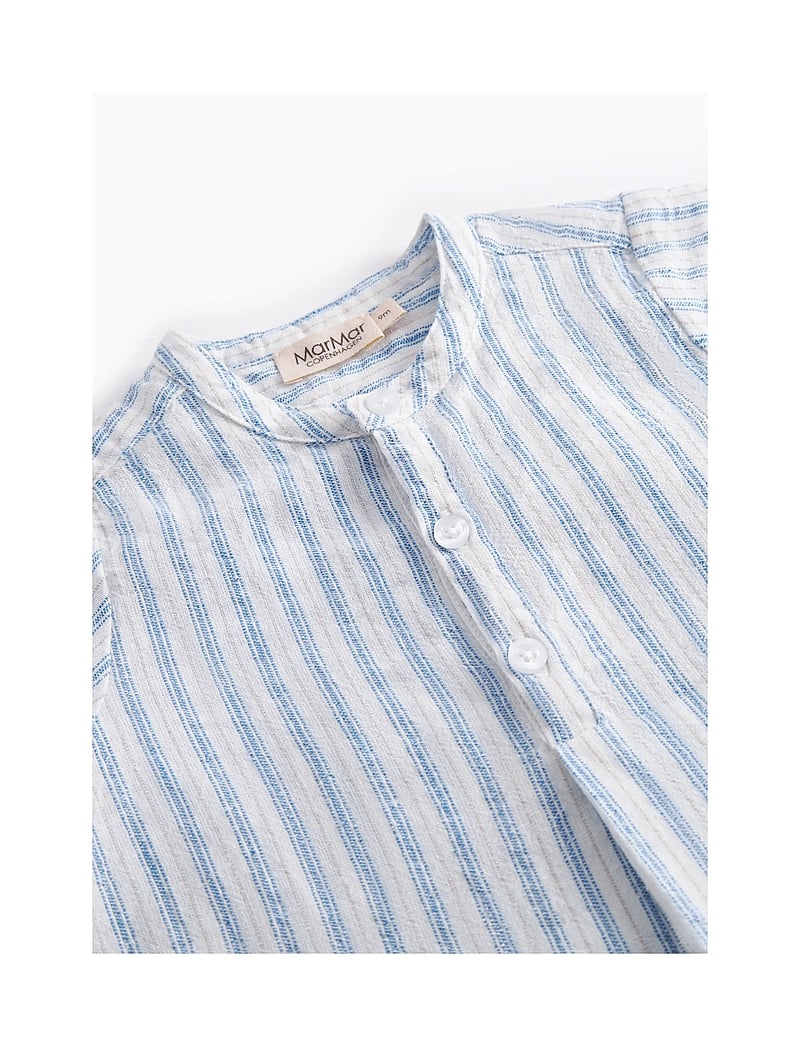 MarMar Copenhagen - Totoro SS - kortärmade skjortor - surf blue stripe - 3