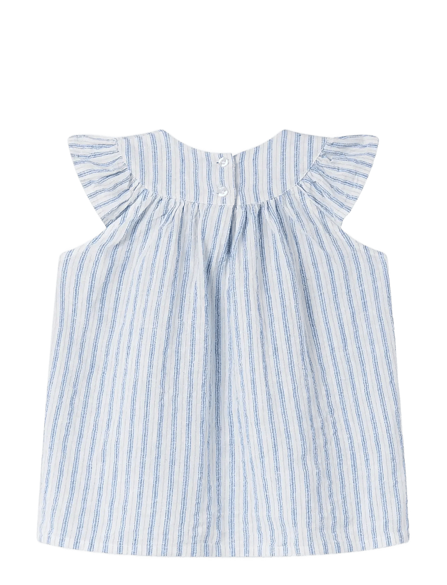MarMar Copenhagen - Dhana B - varrukateta beebi kleidid - surf blue stripe - 2