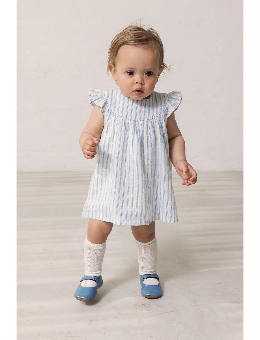 MarMar Copenhagen - Dhana B - varrukateta beebi kleidid - surf blue stripe - 0