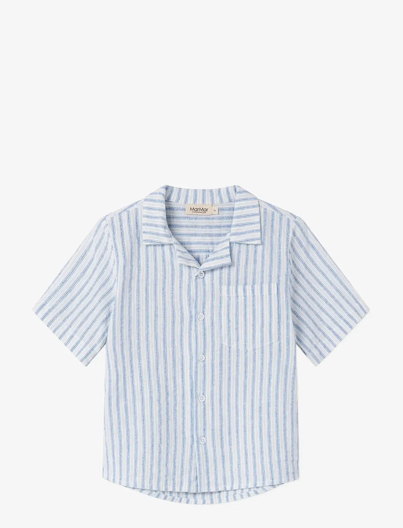 MarMar Copenhagen - Tage - kortærmede skjorter - surf blue stripe - 1