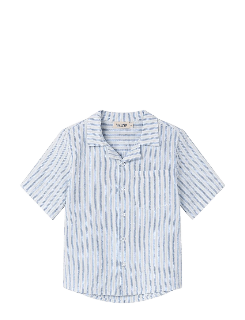 MarMar Copenhagen - Tage - kortærmede skjorter - surf blue stripe - 1