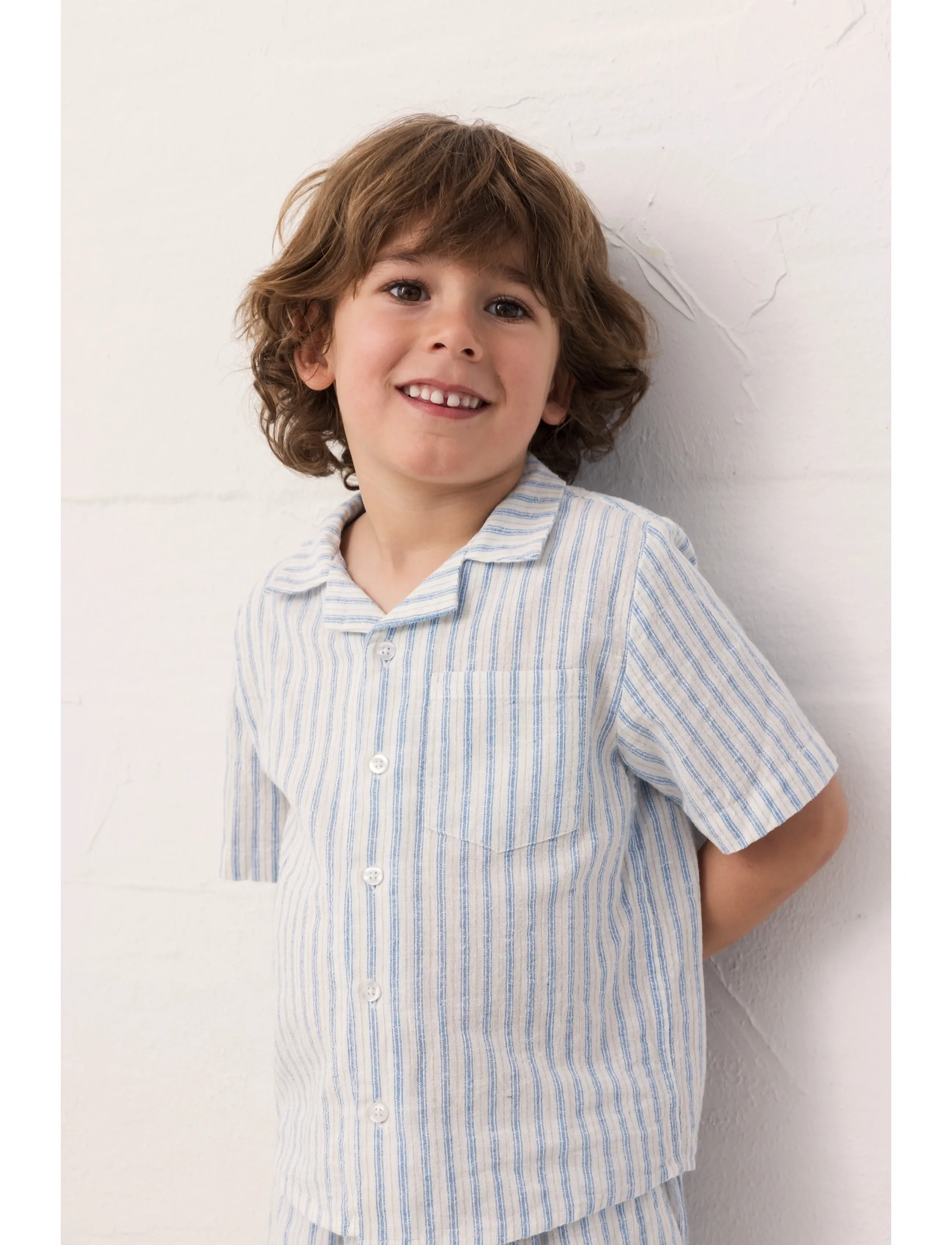 MarMar Copenhagen Tage - Short-sleeved shirts - SURF BLUE STRIPE / blue