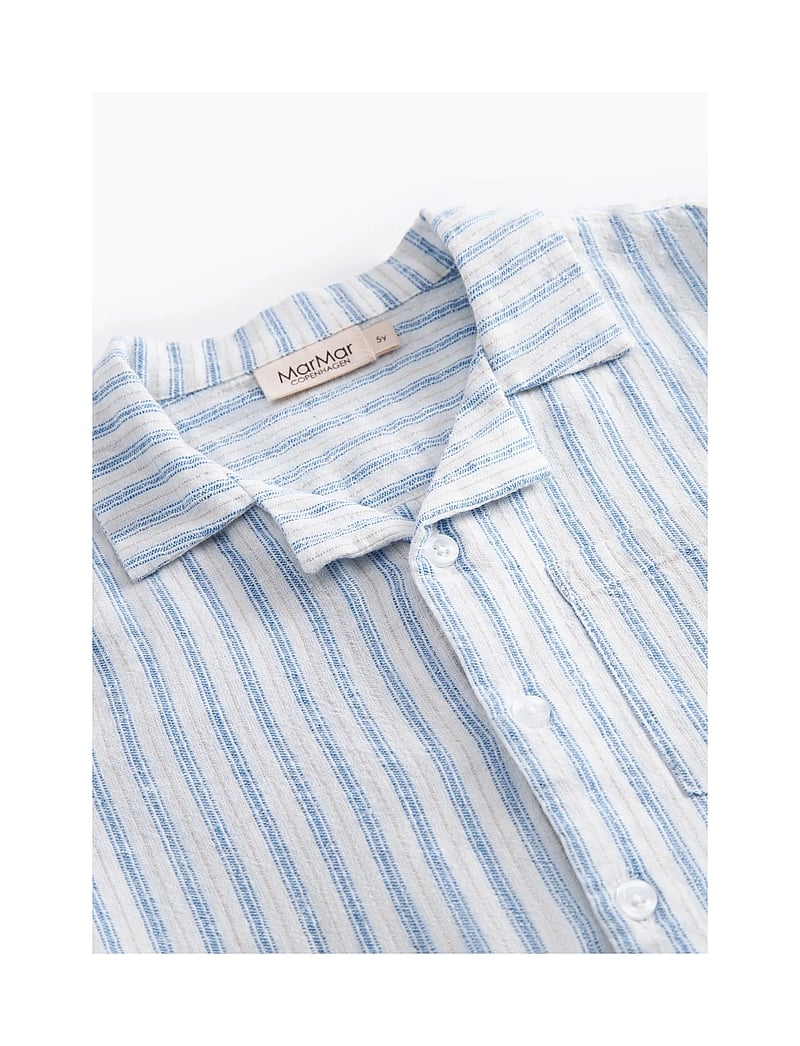 MarMar Copenhagen - Tage - kortærmede skjorter - surf blue stripe - 4