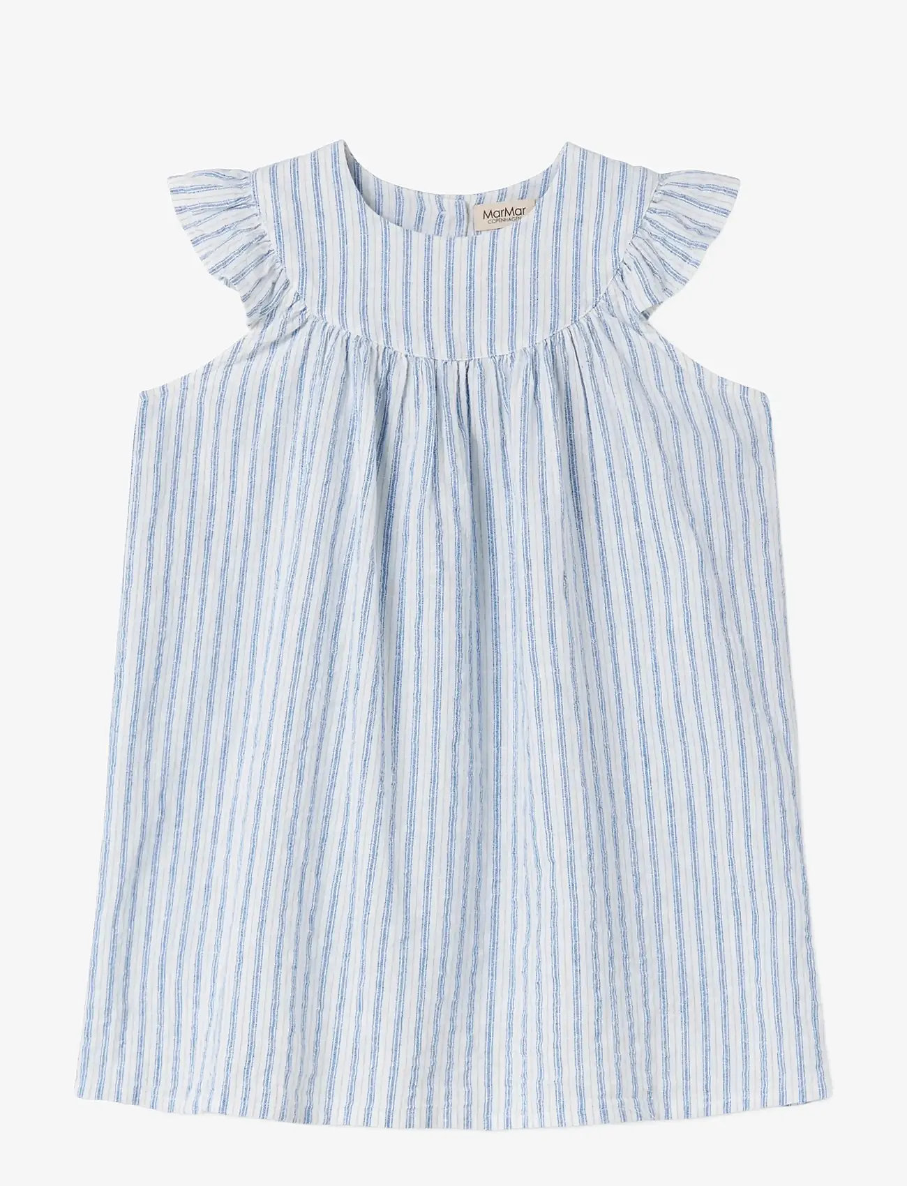 MarMar Copenhagen - Dhana - kortærmede hverdagskjoler - surf blue stripe - 1