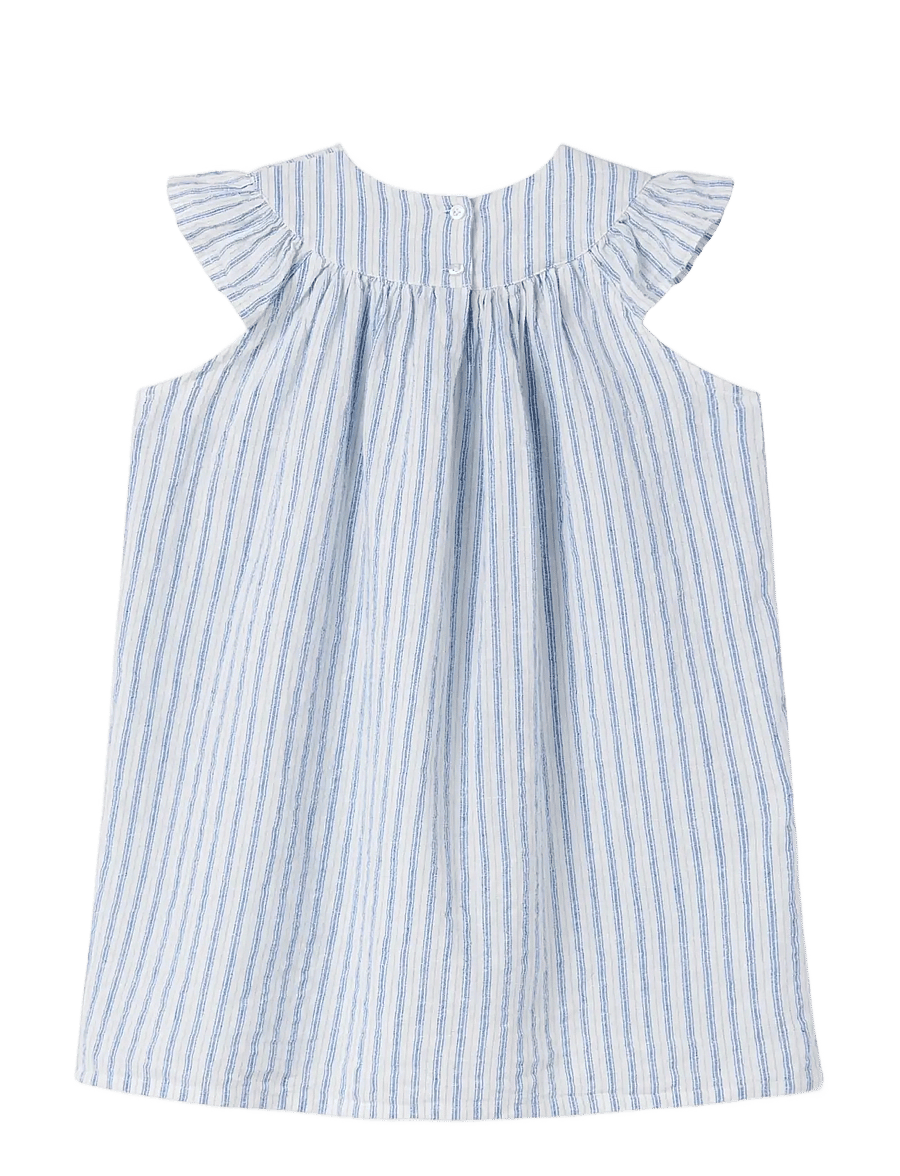 MarMar Copenhagen - Dhana - kurzärmelige freizeitkleider - surf blue stripe - 2