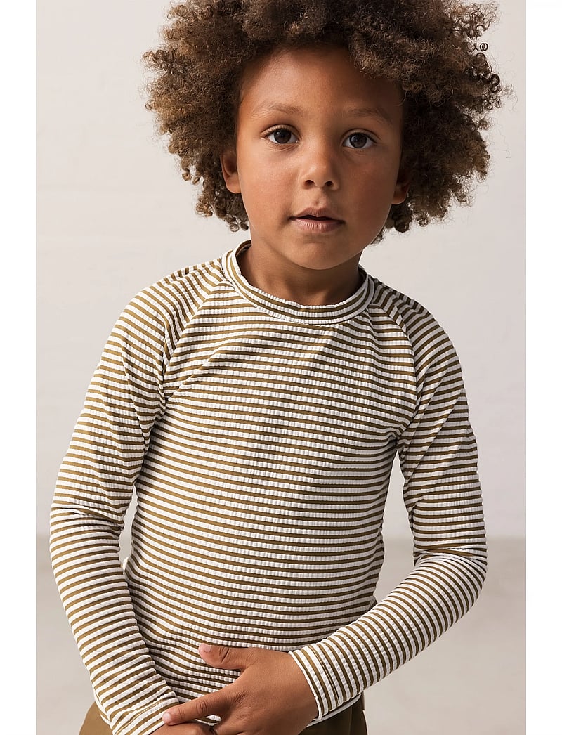 MarMar Copenhagen - Swean Tee - bade-oberteile - dark bronze stripe - 0