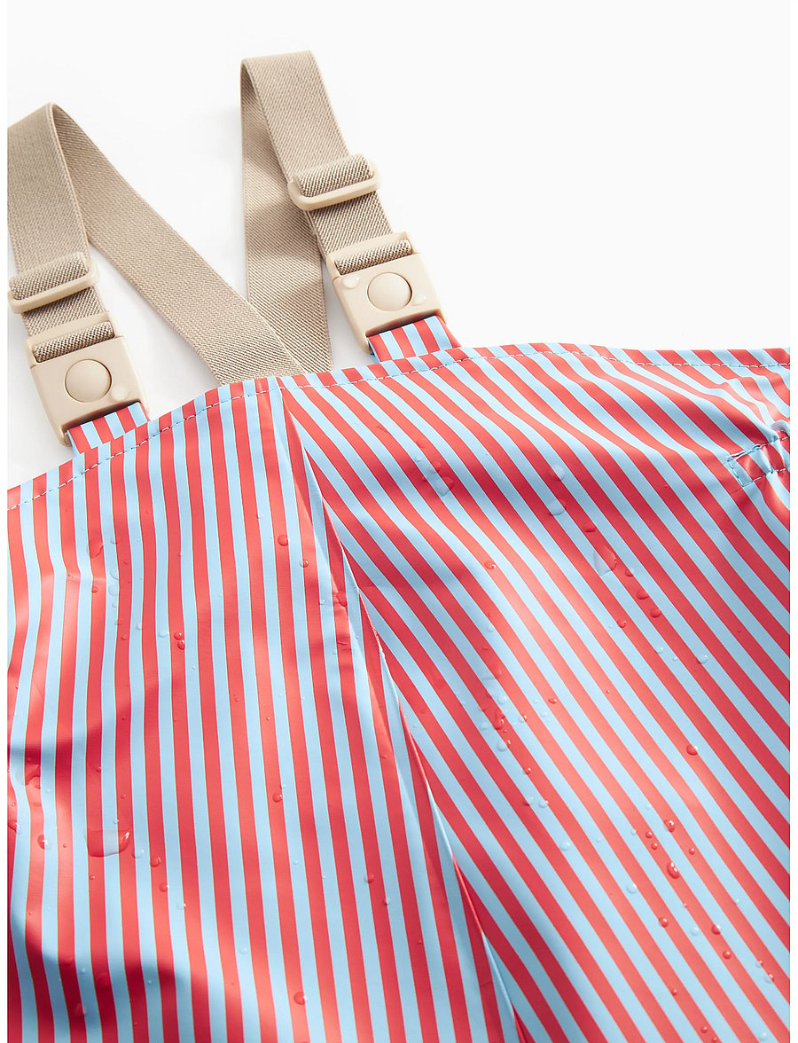 MarMar Copenhagen - Oddy Set - regensets - blue red stripes - 3