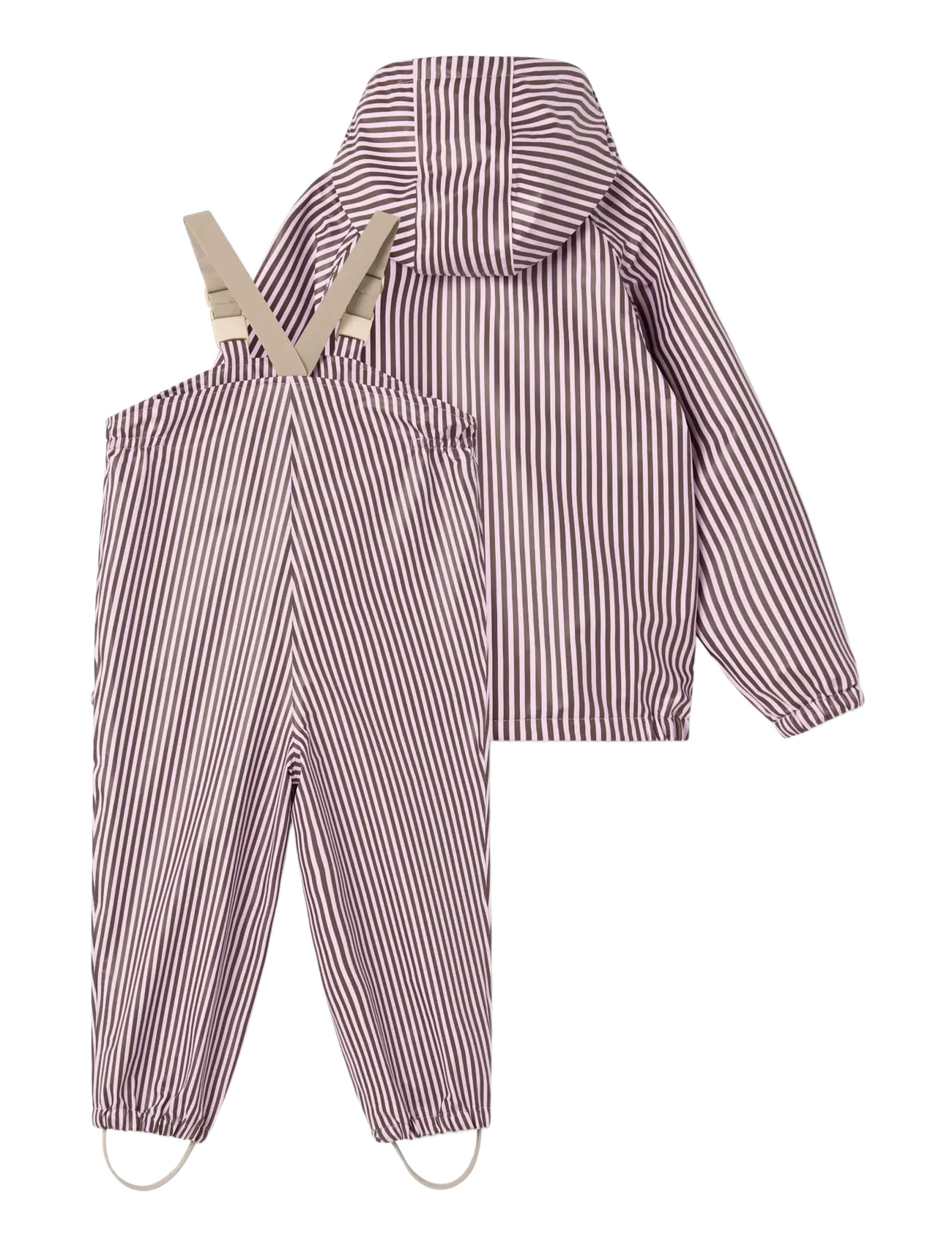 MarMar Copenhagen - Oddy Set - regensets - pink brown stripes - 2