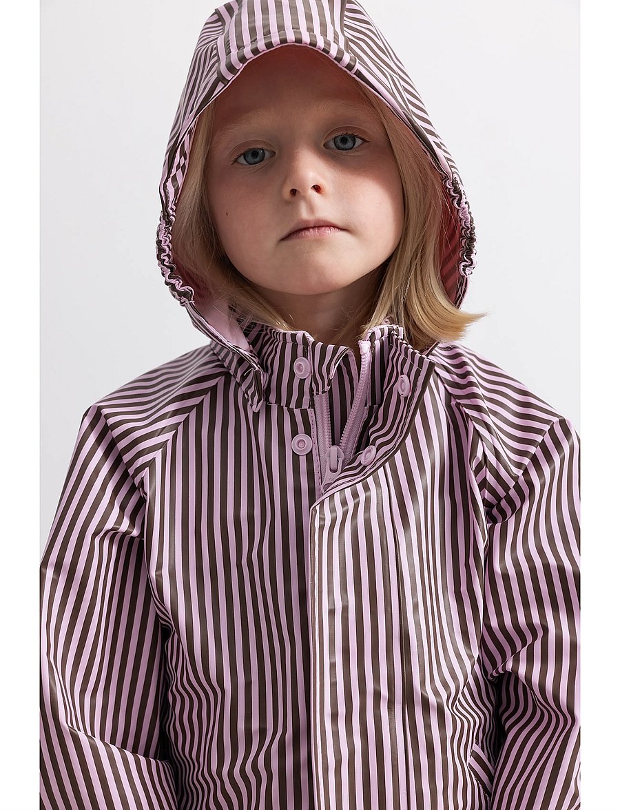 MarMar Copenhagen - Oddy Set - regensets - pink brown stripes - 0