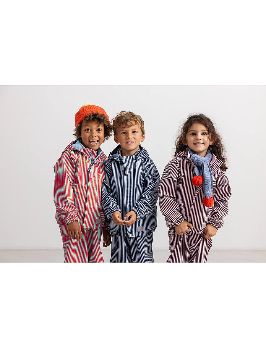 MarMar Copenhagen - Oddy Set - regensets - pink brown stripes - 3