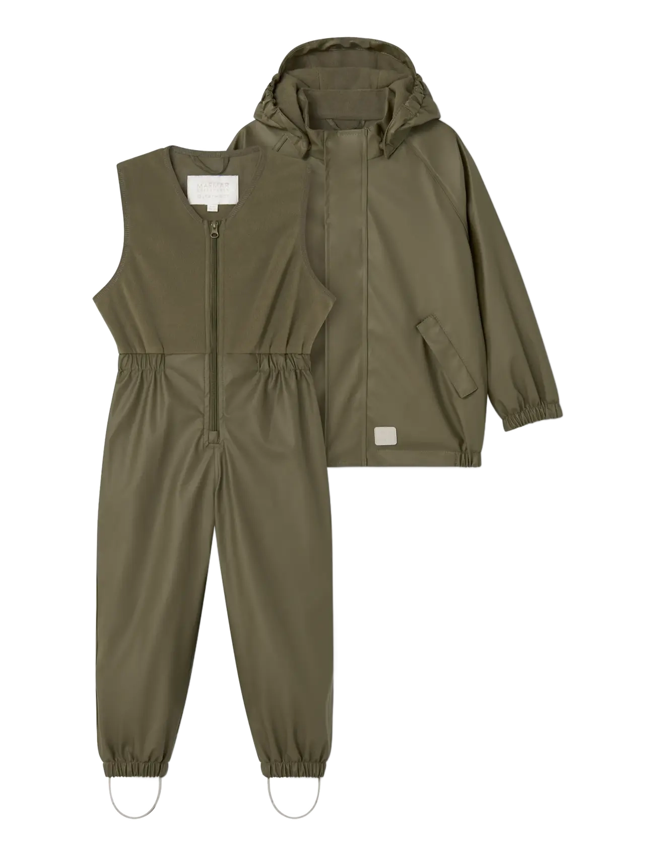 MarMar Copenhagen Obo Set - Regnbukser - CROCODILE / khaki/green