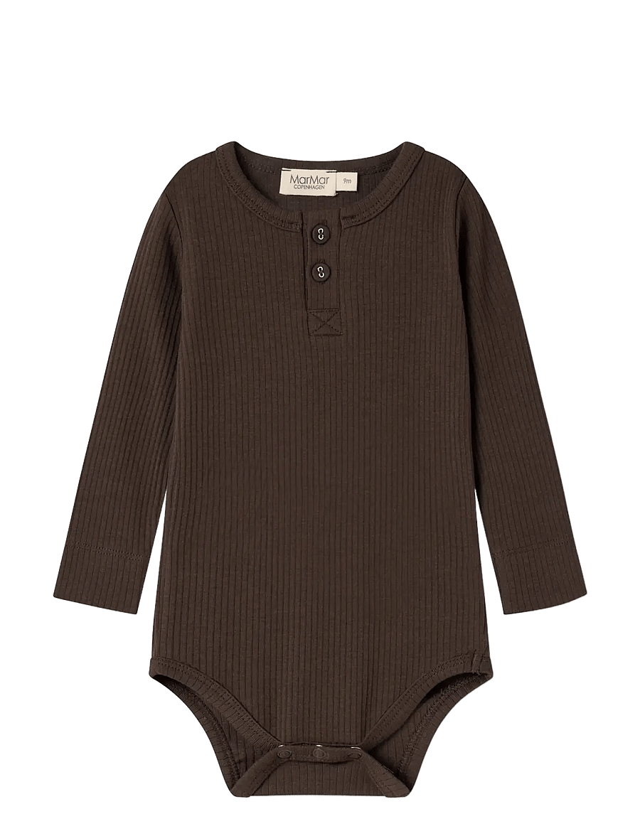MarMar Copenhagen - Body LS - långärmade bodies - dark roast - 1