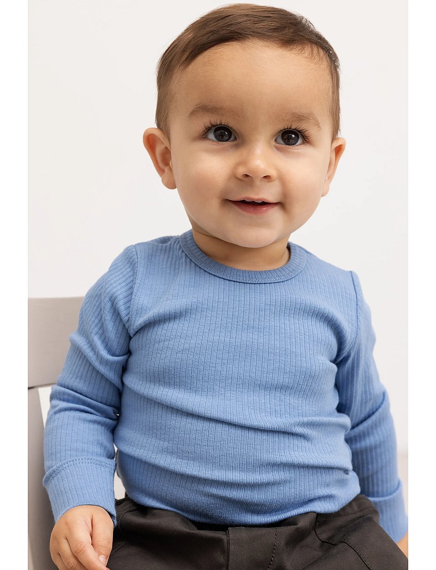 MarMar Copenhagen - Plain Body LS - långärmade bodies - blue heaven - 0