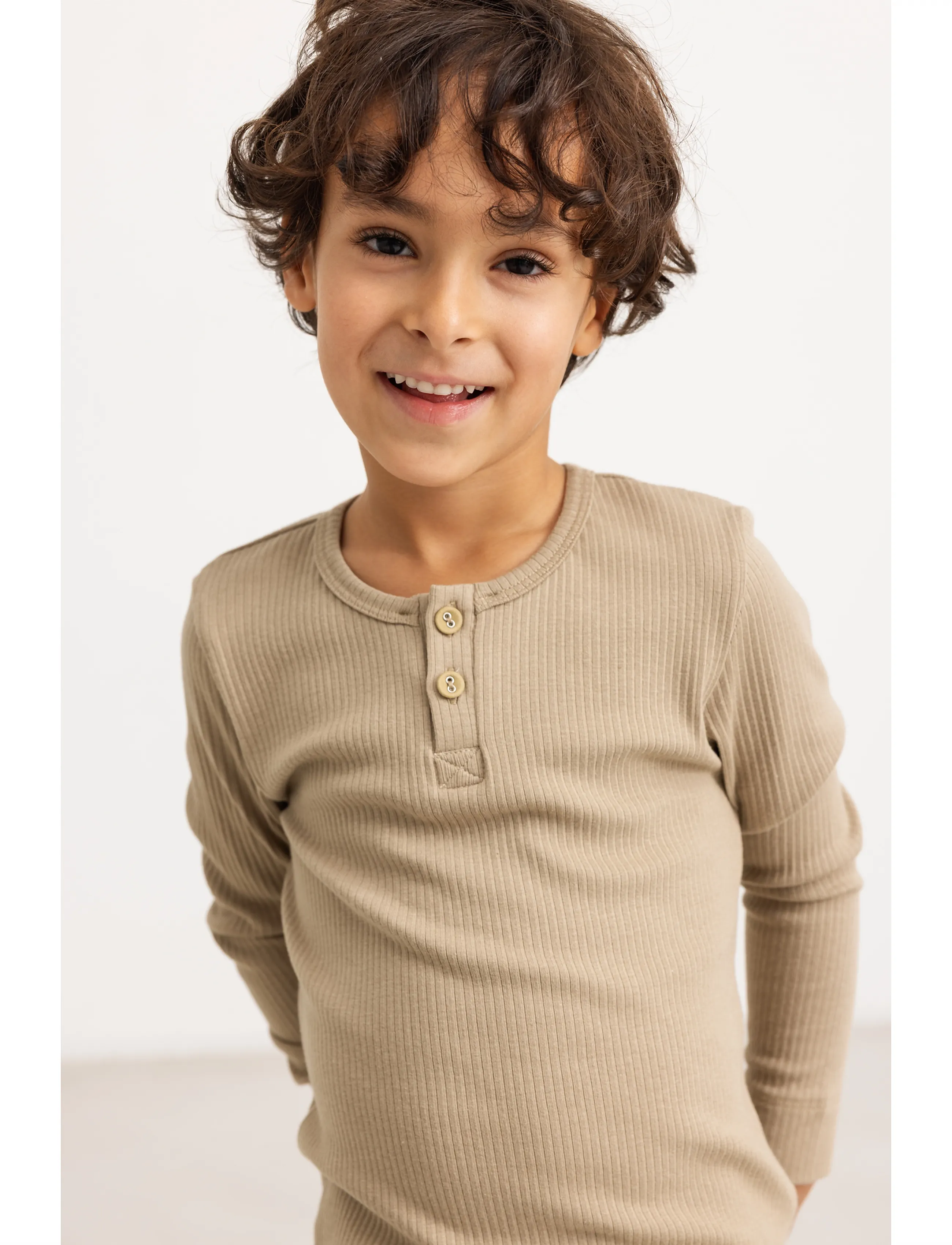 MarMar Copenhagen Tee LS - T-särgid - MUDDY / beige