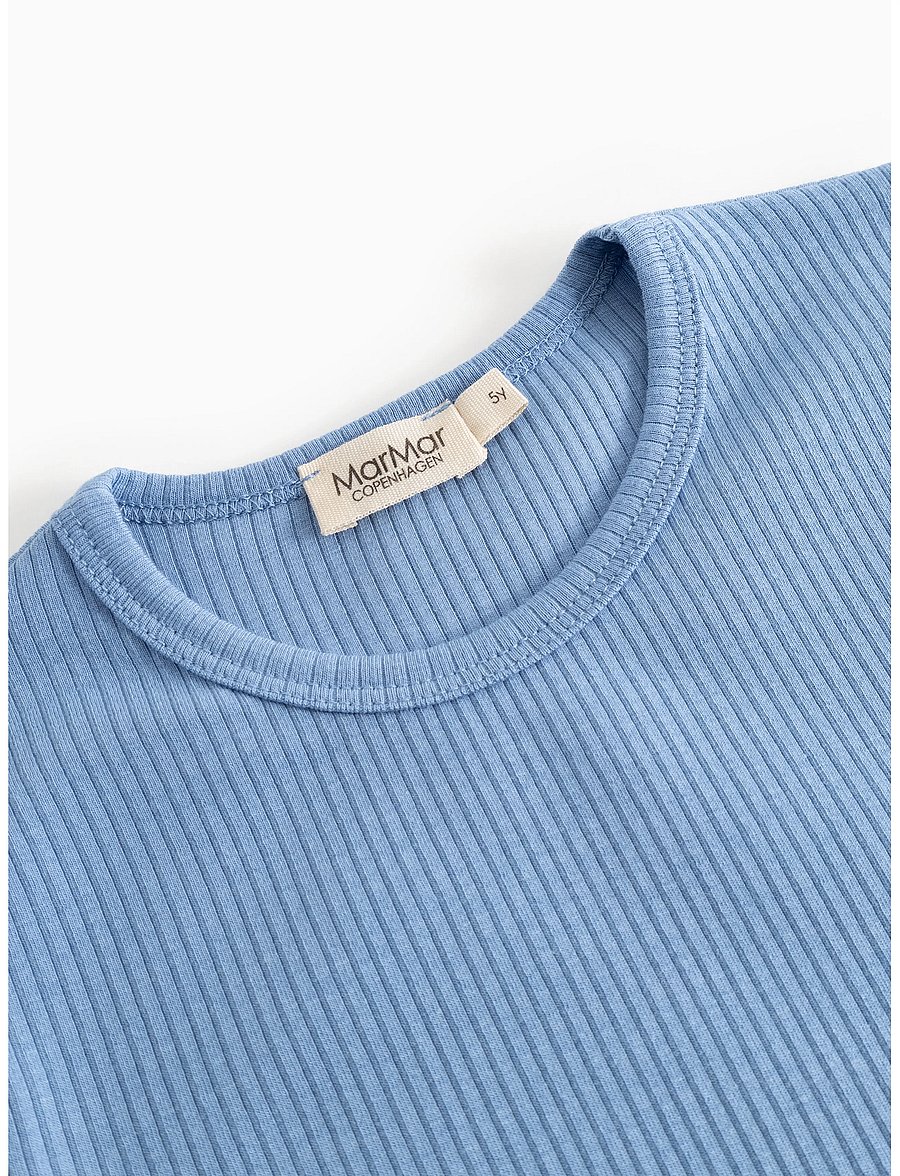 MarMar Copenhagen - Plain Tee LS - långärmade t-shirts - blue heaven - 4