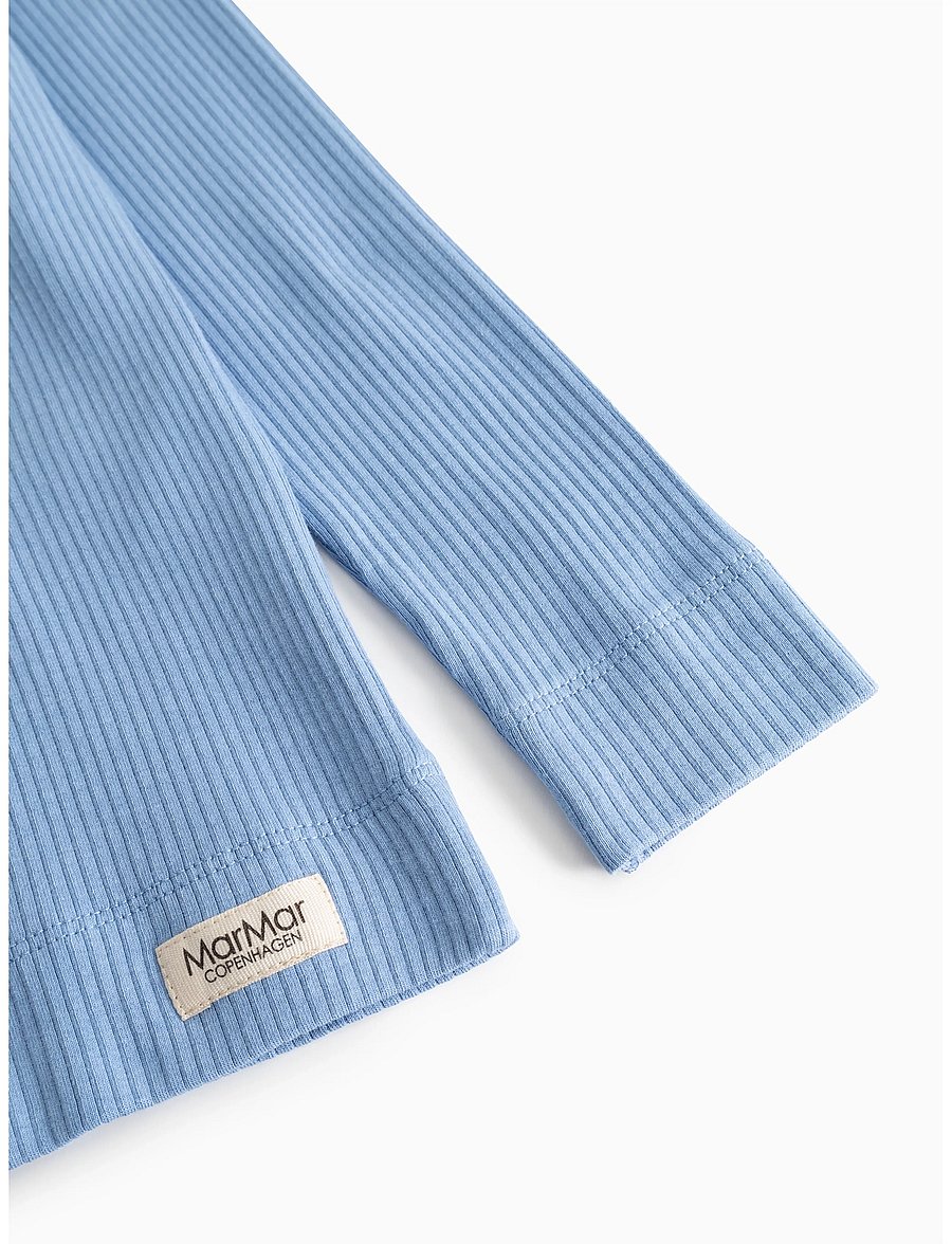 MarMar Copenhagen - Plain Tee LS - långärmade t-shirts - blue heaven - 5