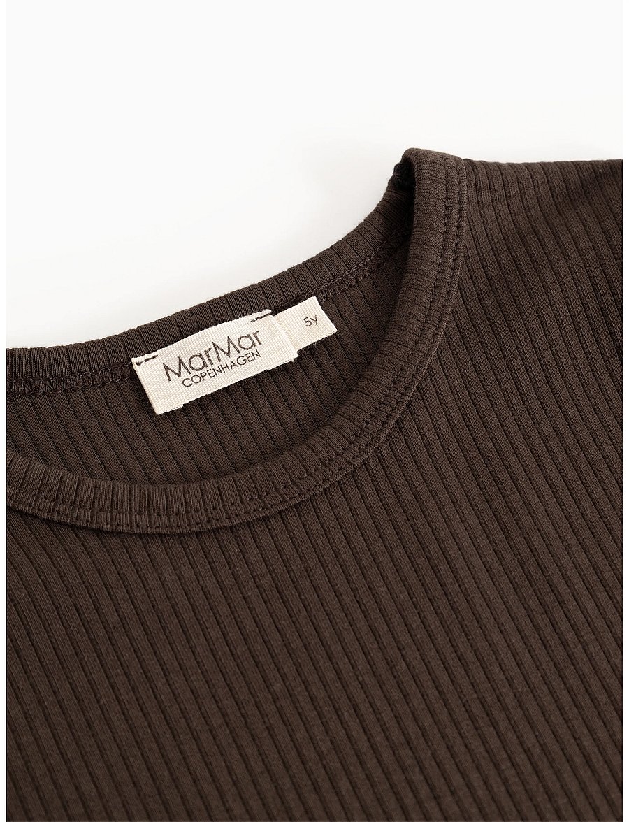 MarMar Copenhagen - Plain Tee LS - långärmade t-shirts - dark roast - 4